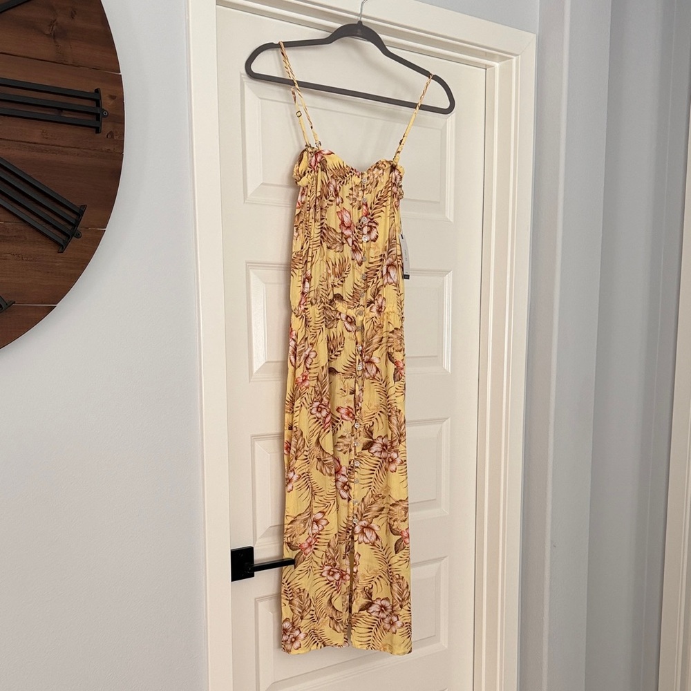 BNWT Rip Curl Tropical Yellow Summer Dress, Size S